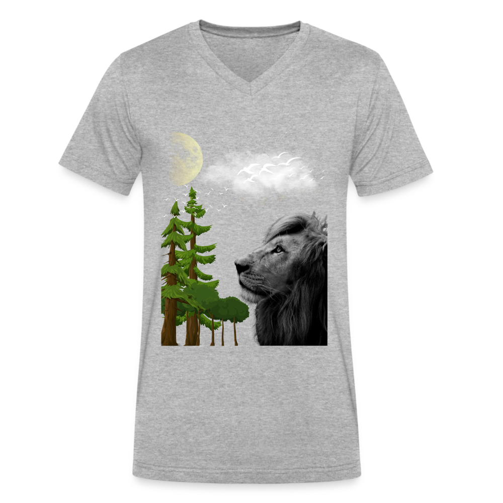 Men's V-Neck T-Shirt - heather gray