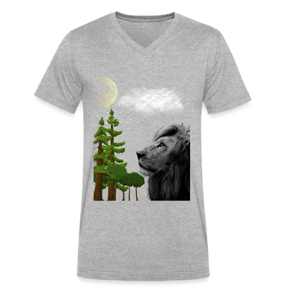 Men's V-Neck T-Shirt - heather gray