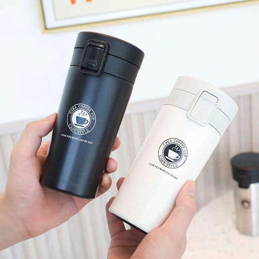 0.5L Thermal Mug Double Wall 304 Stainless Steel Coffee Cup Vacuum Flask Thermos Water Bottle Tea Coffee Leak-proof Thermos Mug