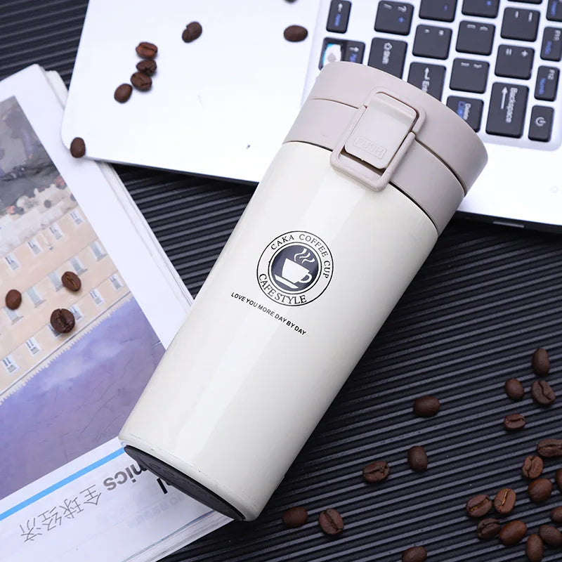 0.5L Thermal Mug Double Wall 304 Stainless Steel Coffee Cup Vacuum Flask Thermos Water Bottle Tea Coffee Leak-proof Thermos Mug