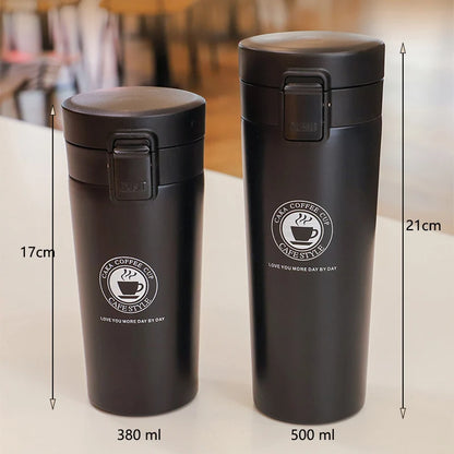 0.5L Thermal Mug Double Wall 304 Stainless Steel Coffee Cup Vacuum Flask Thermos Water Bottle Tea Coffee Leak-proof Thermos Mug