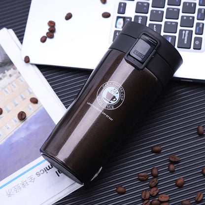 0.5L Thermal Mug Double Wall 304 Stainless Steel Coffee Cup Vacuum Flask Thermos Water Bottle Tea Coffee Leak-proof Thermos Mug