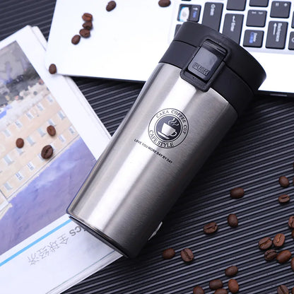 0.5L Thermal Mug Double Wall 304 Stainless Steel Coffee Cup Vacuum Flask Thermos Water Bottle Tea Coffee Leak-proof Thermos Mug